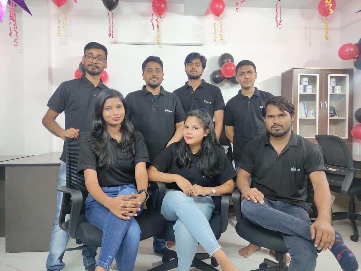Early Wikiance interns and team members together
