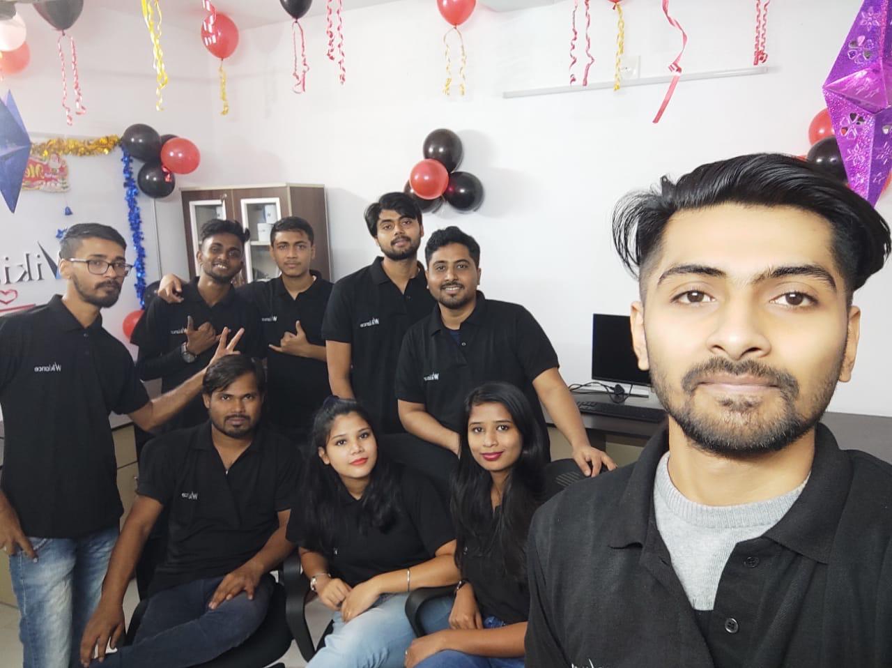 Wikiance interns during an early team gathering